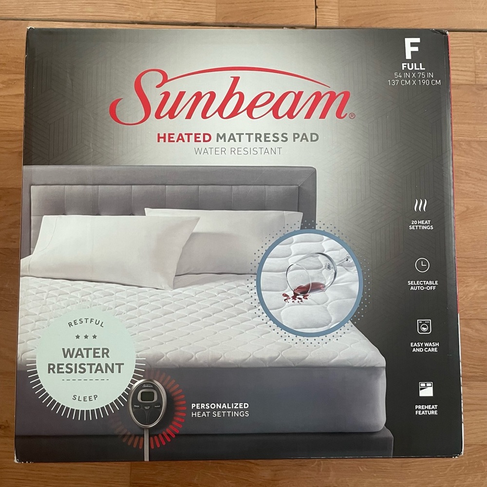 Sunbeam Full heated mattress pad